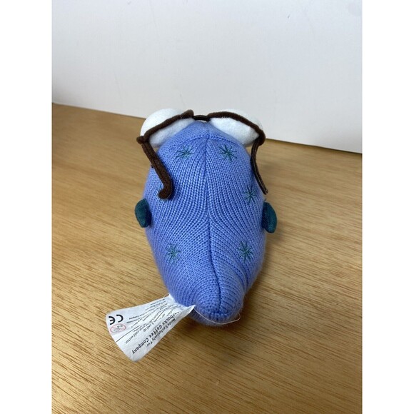 2007 Starbucks Coffee Stuffed Bird With Glasses Plush With Tags Blue 6 in - Picture 5 of 7